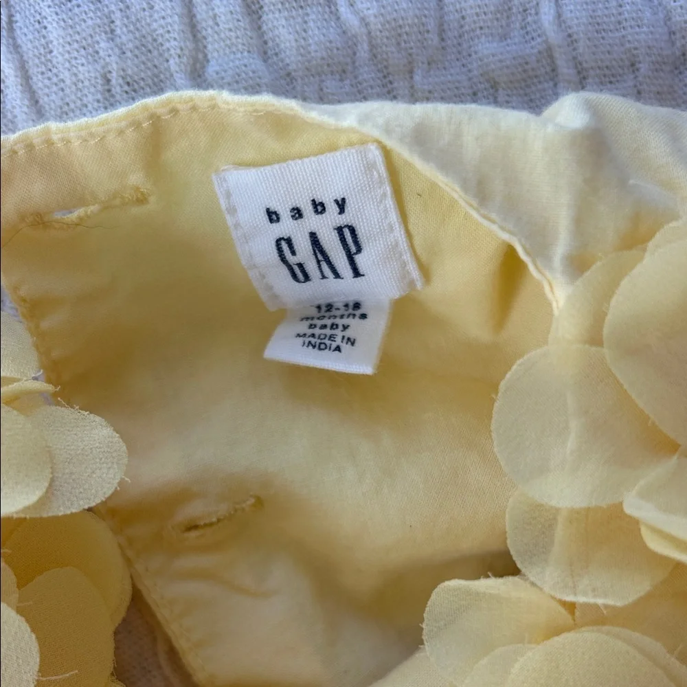 GAP Yellow Floral Appliqué Dress